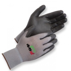 Black Polyurethane Coated Grey Nylon Shell Gloves (Dozen)